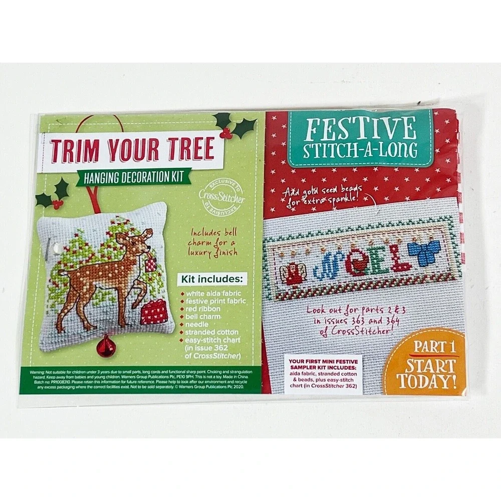 Festive Stitch-A-Long Trim Your Tree Hanging Decoration Kit SEE PHOTOS BRAND NEW